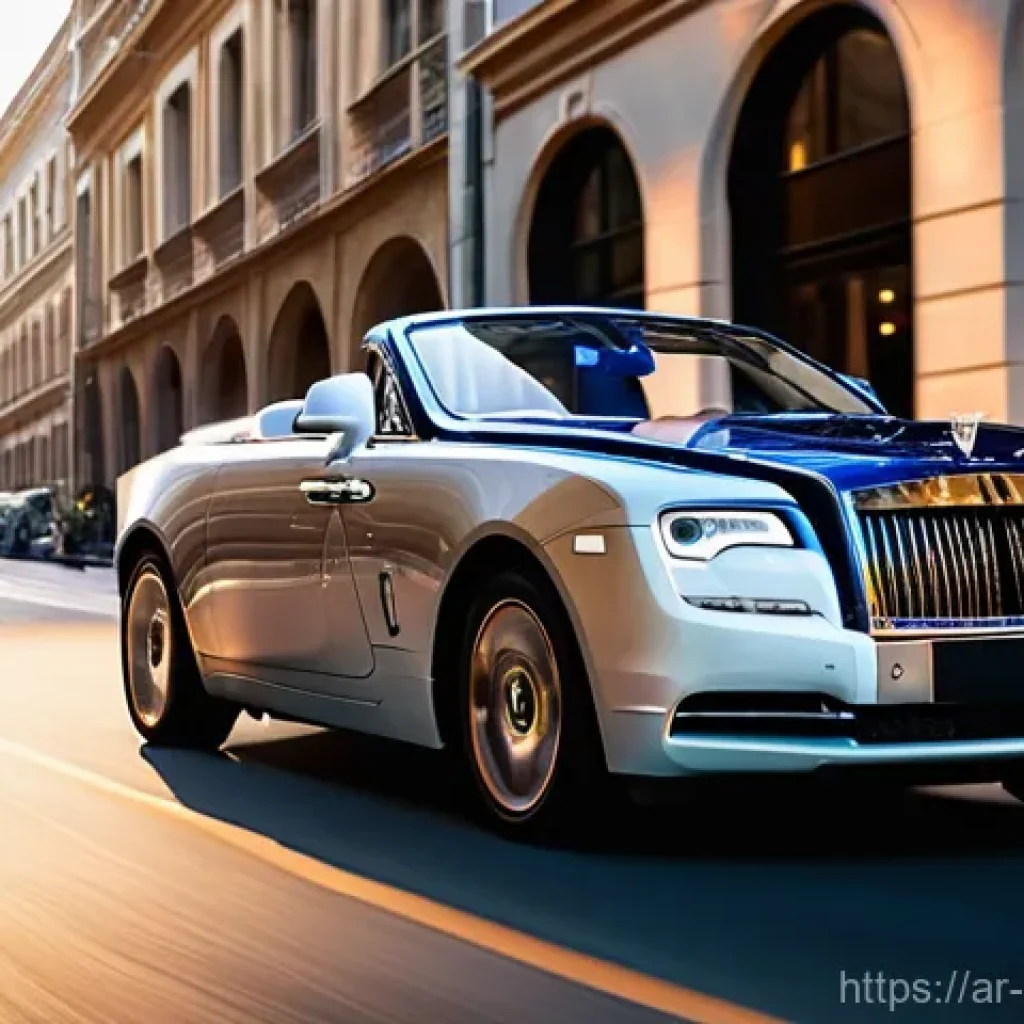 롤스로이스 던의 최신 모델 리뷰 - **Prompt 1: Rolls-Royce Dawn - Evening City Elegance**
    "A stunning Rolls-Royce Dawn convertible,...